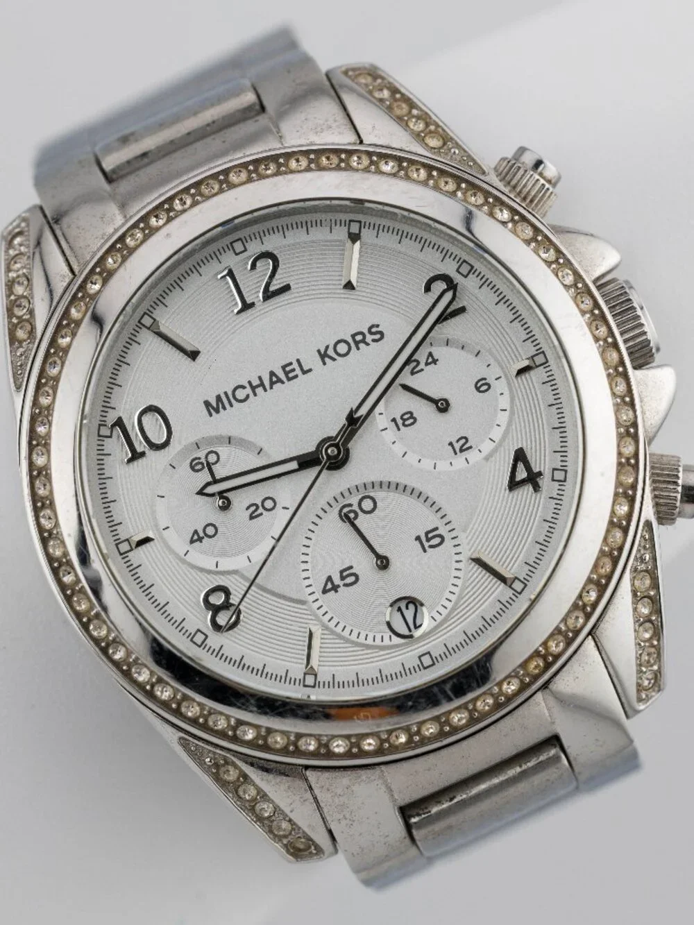 Michael Kors MK-5165 Chronograph Quartz Analog Women's Watch New Battery